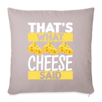 Amateurs de fromage Gouda - Housse de coussin décorative 45 x 45 cm - taupe clair - Devant