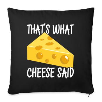Cheese lovers Gouda cheese - Sofa pillowcase 17,3'' x 17,3'' (45 x 45 cm) - black - Front