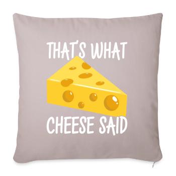 Amateurs de fromage Gouda - Housse de coussin décorative 45 x 45 cm - taupe clair - Devant