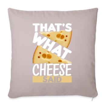 Amateurs de fromage Gouda - Housse de coussin décorative 45 x 45 cm - taupe clair - Devant