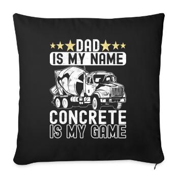 Construction workers Craftsmen Concrete workers - Sofa pillowcase 17,3'' x 17,3'' (45 x 45 cm) - black - Front