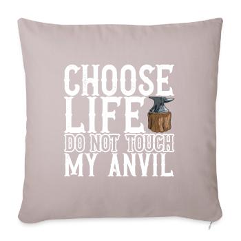Blacksmith Forging Anvil - Sofa pillowcase 17,3'' x 17,3'' (45 x 45 cm) - light taupe - Front