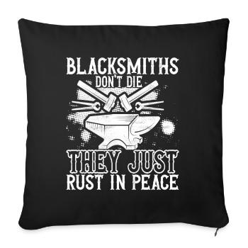 Blacksmith Forging Anvil - Sofa pillowcase 17,3'' x 17,3'' (45 x 45 cm) - black - Front
