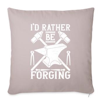 Blacksmith Forging Anvil - Sofa pillowcase 17,3'' x 17,3'' (45 x 45 cm) - light taupe - Front