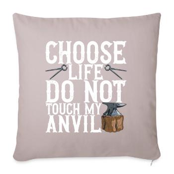 Blacksmith Forging Anvil - Sofa pillowcase 17,3'' x 17,3'' (45 x 45 cm) - light taupe - Front