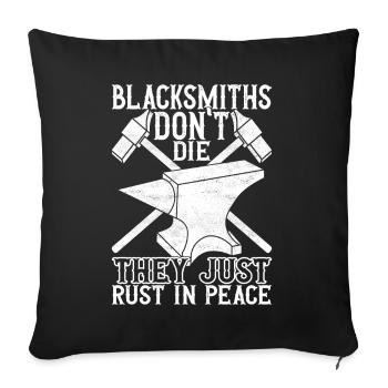 Blacksmith Forging Anvil - Sofa pillowcase 17,3'' x 17,3'' (45 x 45 cm) - black - Front