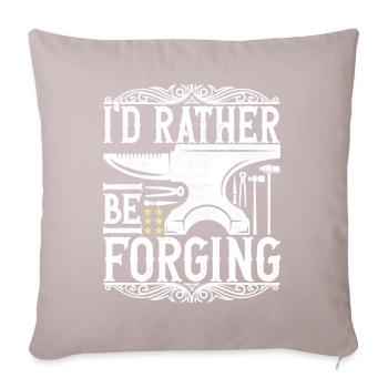 Blacksmith Forging Anvil - Sofa pillowcase 17,3'' x 17,3'' (45 x 45 cm) - light taupe - Front