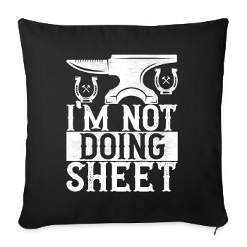 Blacksmith Forging Anvil - Sofa pillowcase 17,3'' x 17,3'' (45 x 45 cm) - black - Front