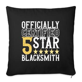 Blacksmith Forging Anvil - Sofa pillowcase 17,3'' x 17,3'' (45 x 45 cm) - black - Front