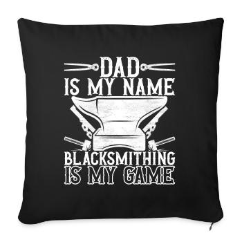 Blacksmith Forging Anvil - Sofa pillowcase 17,3'' x 17,3'' (45 x 45 cm) - black - Front