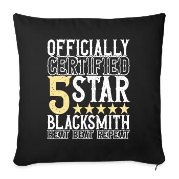 Blacksmith Forging Anvil - Sofa pillowcase 17,3'' x 17,3'' (45 x 45 cm) - black - Front