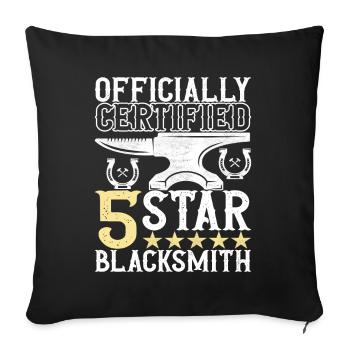 Blacksmith Forging Anvil - Sofa pillowcase 17,3'' x 17,3'' (45 x 45 cm) - black - Front
