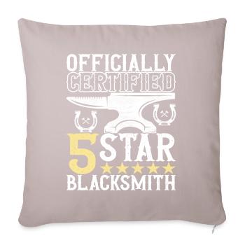 Blacksmith Forging Anvil - Sofa pillowcase 17,3'' x 17,3'' (45 x 45 cm) - light taupe - Front
