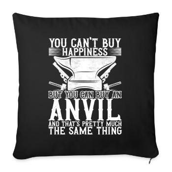 Blacksmith Forging Anvil - Sofa pillowcase 17,3'' x 17,3'' (45 x 45 cm) - black - Front