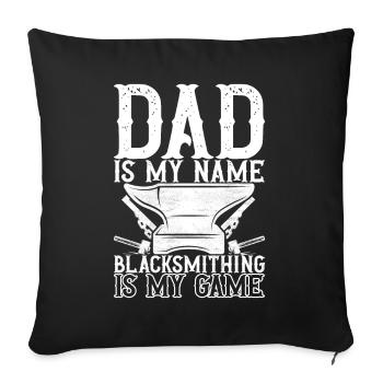 Blacksmith Forging Anvil - Sofa pillowcase 17,3'' x 17,3'' (45 x 45 cm) - black - Front