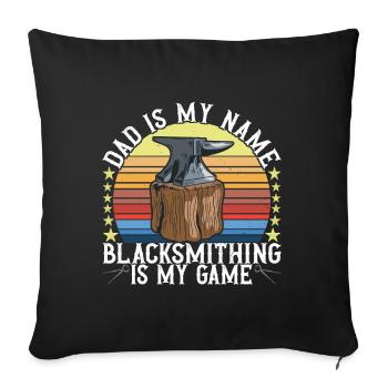 Blacksmith Forging Anvil - Sofa pillowcase 17,3'' x 17,3'' (45 x 45 cm) - black - Front