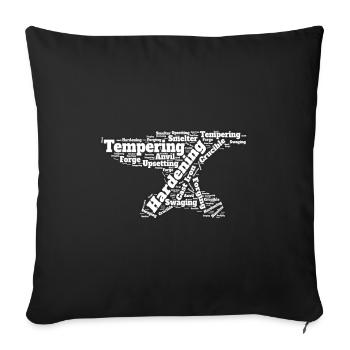 Blacksmith Forging Anvil - Sofa pillowcase 17,3'' x 17,3'' (45 x 45 cm) - black - Front