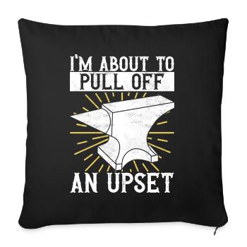 Blacksmith Forging Anvil - Sofa pillowcase 17,3'' x 17,3'' (45 x 45 cm) - black - Front