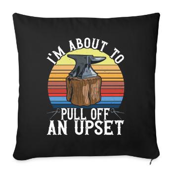 Blacksmith Forging Anvil - Sofa pillowcase 17,3'' x 17,3'' (45 x 45 cm) - black - Front
