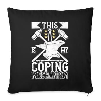 Blacksmith Forging Anvil - Sofa pillowcase 17,3'' x 17,3'' (45 x 45 cm) - black - Front