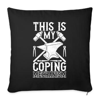 Blacksmith Forging Anvil - Sofa pillowcase 17,3'' x 17,3'' (45 x 45 cm) - black - Front