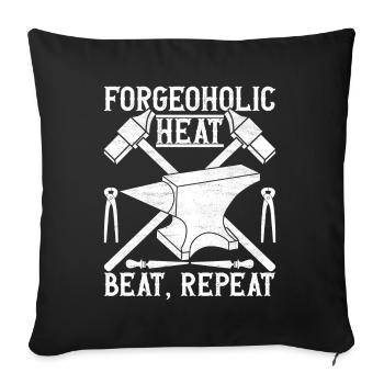 Blacksmith Forging Anvil - Sofa pillowcase 17,3'' x 17,3'' (45 x 45 cm) - black - Front