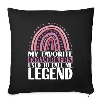 Farewell gift from colleague Jobwechsel - Sofa pillowcase 17,3'' x 17,3'' (45 x 45 cm) - black - Front