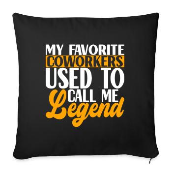 Farewell gift from colleague Jobwechsel - Sofa pillowcase 17,3'' x 17,3'' (45 x 45 cm) - black - Front