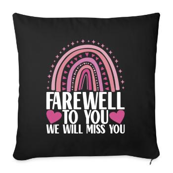 Farewell gift from colleague Jobwechsel - Sofa pillowcase 17,3'' x 17,3'' (45 x 45 cm) - black - Front