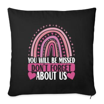 Farewell gift from colleague Jobwechsel - Sofa pillowcase 17,3'' x 17,3'' (45 x 45 cm) - black - Front