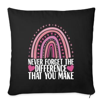 Farewell gift from colleague Jobwechsel - Sofa pillowcase 17,3'' x 17,3'' (45 x 45 cm) - black - Front