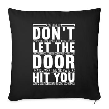 Farewell gift from colleague Jobwechsel - Sofa pillowcase 17,3'' x 17,3'' (45 x 45 cm) - black - Front