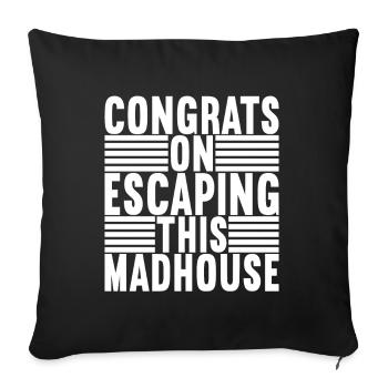 Farewell gift from colleague Jobwechsel - Sofa pillowcase 17,3'' x 17,3'' (45 x 45 cm) - black - Front