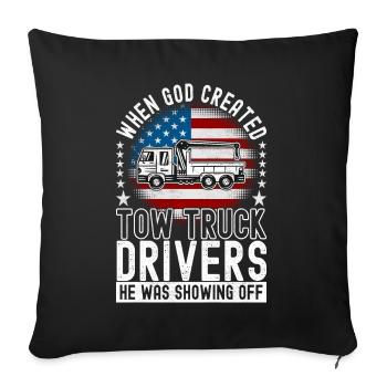 Service de remorquage de dépanneuse - Housse de coussin décorative 45 x 45 cm - noir - Devant