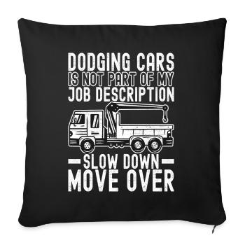 Tow truck towing service - Sofa pillowcase 17,3'' x 17,3'' (45 x 45 cm) - black - Front