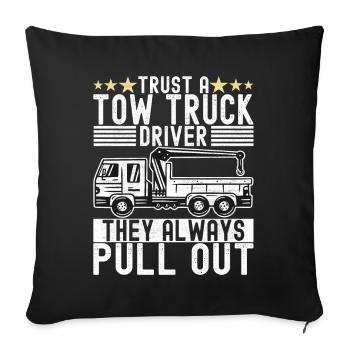 Service de remorquage de dépanneuse - Housse de coussin décorative 45 x 45 cm - noir - Devant