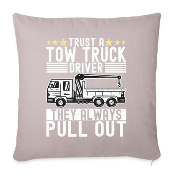 Abschleppwagen Abschleppdienst - Sofakissenbezug 45 x 45 cm - helles Taupe - Vorne