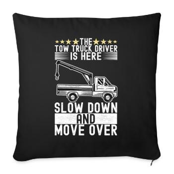 Tow truck towing service - Sofa pillowcase 17,3'' x 17,3'' (45 x 45 cm) - black - Front