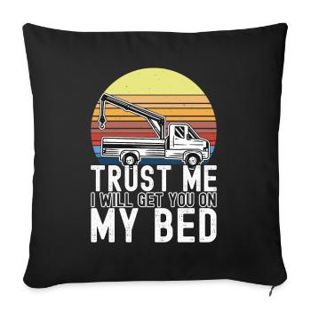 Service de remorquage de dépanneuse - Housse de coussin décorative 45 x 45 cm - noir - Devant