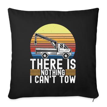 Tow truck towing service - Sofa pillowcase 17,3'' x 17,3'' (45 x 45 cm) - black - Front