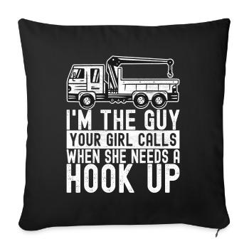 Service de remorquage de dépanneuse - Housse de coussin décorative 45 x 45 cm - noir - Devant