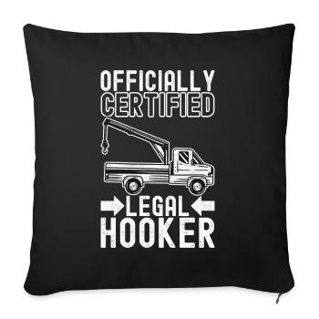 Service de remorquage de dépanneuse - Housse de coussin décorative 45 x 45 cm - noir - Devant