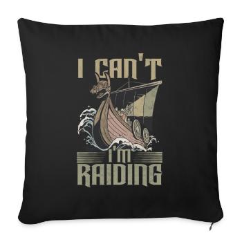 Vikings Norse mythology - Sofa pillowcase 17,3'' x 17,3'' (45 x 45 cm) - black - Front