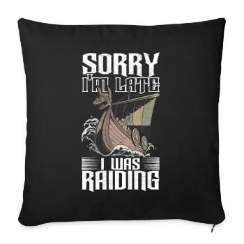 Vikings Norse mythology - Sofa pillowcase 17,3'' x 17,3'' (45 x 45 cm) - black - Front