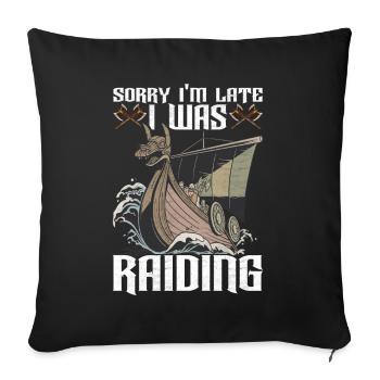 Vikings Norse mythology - Sofa pillowcase 17,3'' x 17,3'' (45 x 45 cm) - black - Front