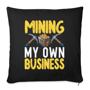 Gold Diggers Gold Mining - Sofa pillowcase 17,3'' x 17,3'' (45 x 45 cm) - black - Front