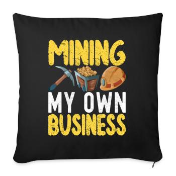 Gold Diggers Gold Mining - Sofa pillowcase 17,3'' x 17,3'' (45 x 45 cm) - black - Front