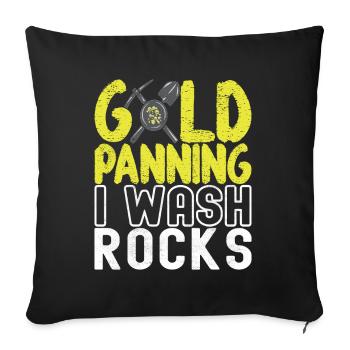 Gold Diggers Gold Mining - Sofa pillowcase 17,3'' x 17,3'' (45 x 45 cm) - black - Front