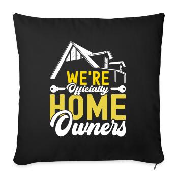 Homeowners Home Purchase - Sofa pillowcase 17,3'' x 17,3'' (45 x 45 cm) - black - Front