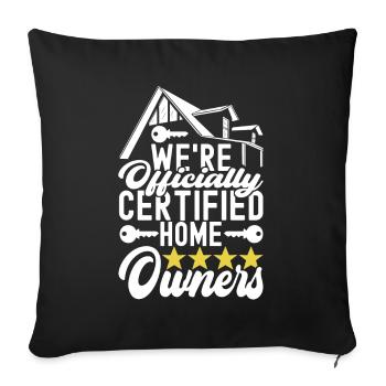 Homeowners Home Purchase - Sofa pillowcase 17,3'' x 17,3'' (45 x 45 cm) - black - Front